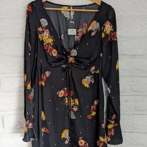 Free People NWT long sleeve silky dress